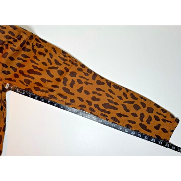 L'Agence Margot Jeans Women 28 Brown Animal Print Skinny Stretch Made in USA - Picture 8 of 11